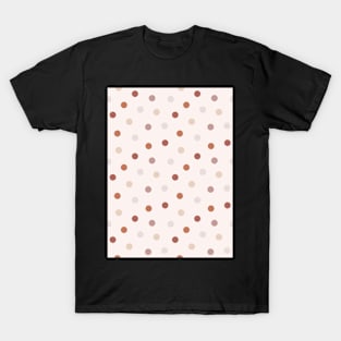 Copper Polka Dot Pattern T-Shirt